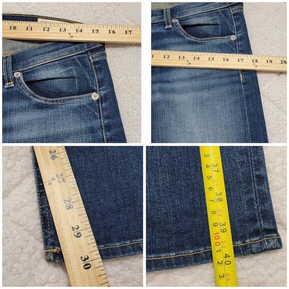 Rag Bone Womens Blue Pacifico Distressed Skinny Denim‎ Jeans Mid Rise Size 30 - Picture 9 of 10